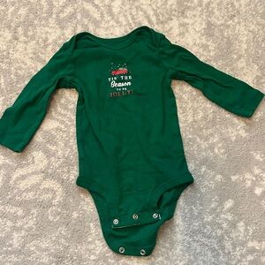 Carter's Green Holiday Bodysuit